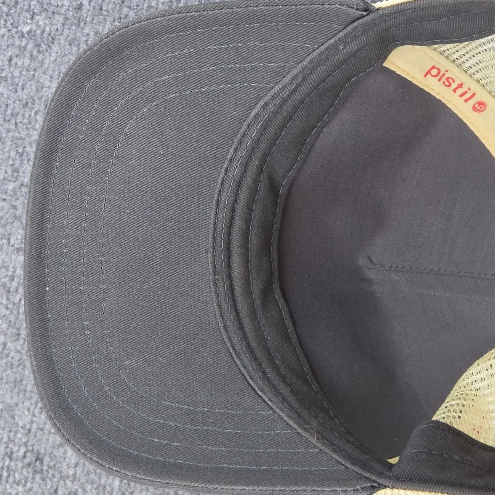 Pistil Trucker Hat Blue Wolf Mountain Graphic Festival Gorpcore Outdoors Cap